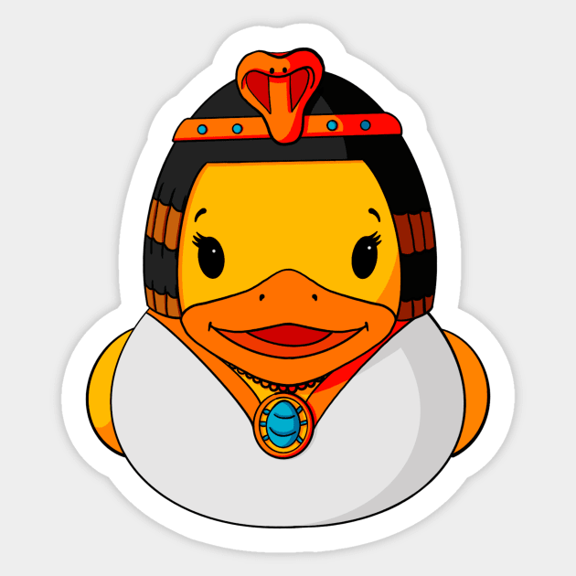 Cleopatra Rubber Duck Sticker by Alisha Ober Designs